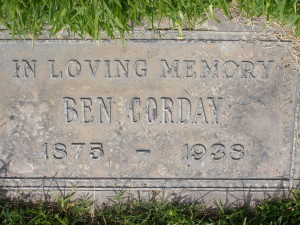 Ben Corday Tattoo Artist Grave Marker
