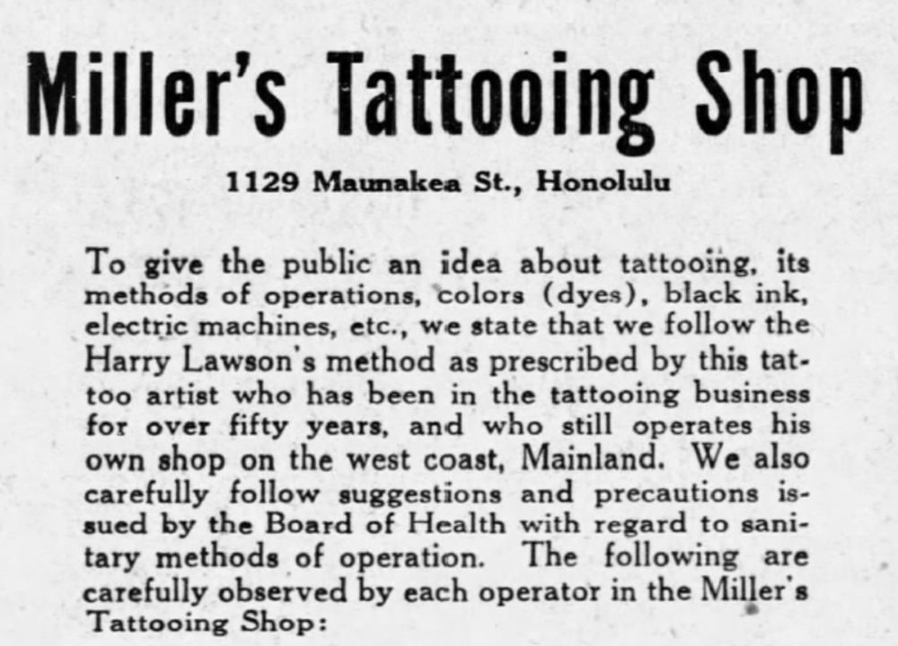 Harry Lawson's influence on Hawaiian tattoo history
