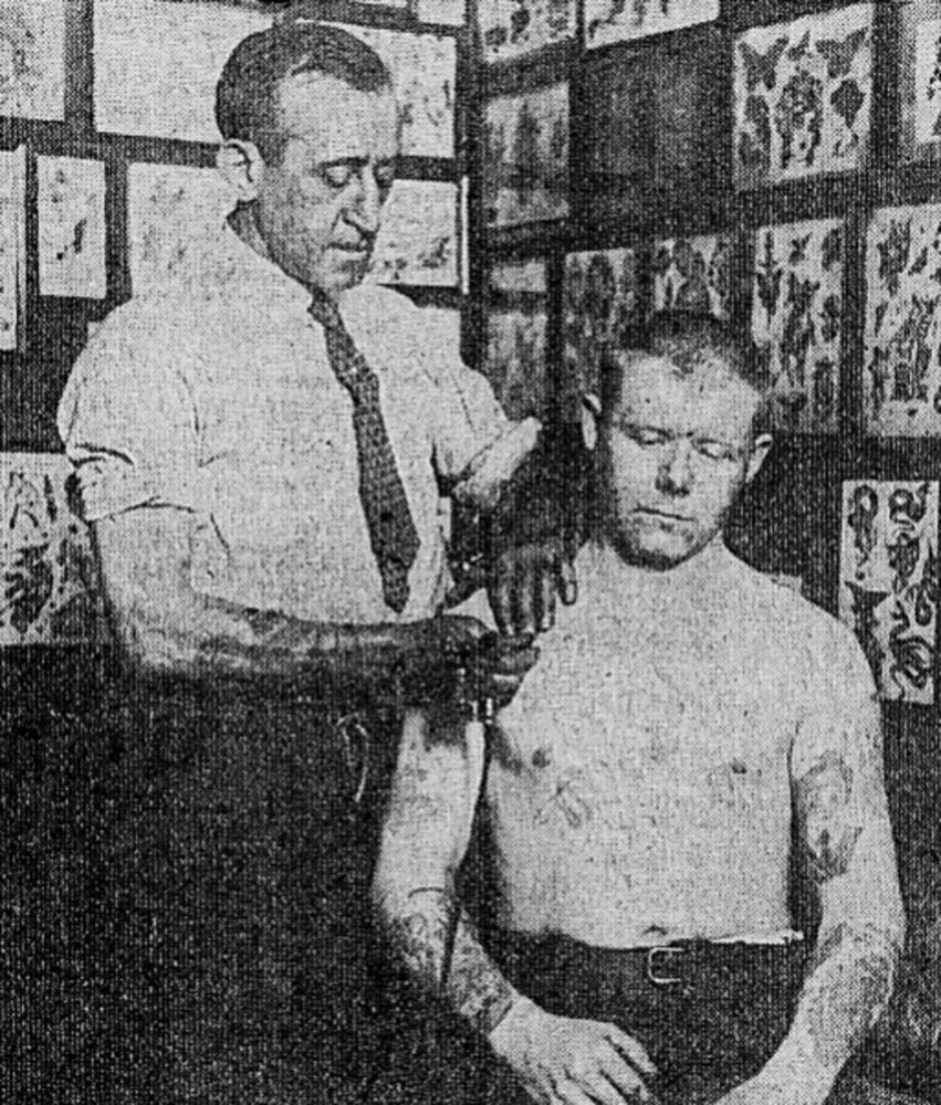 Lew Alberts Tattooing, The Forward, Sept 18, 1927. Print.