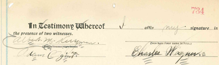 Adam Ogint and Albert Kurzman signed as witnesses on Charlie Wagner's 1921 tattoo patent