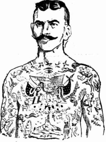 Gus Wagner, tattooed man-tattoo artist. 