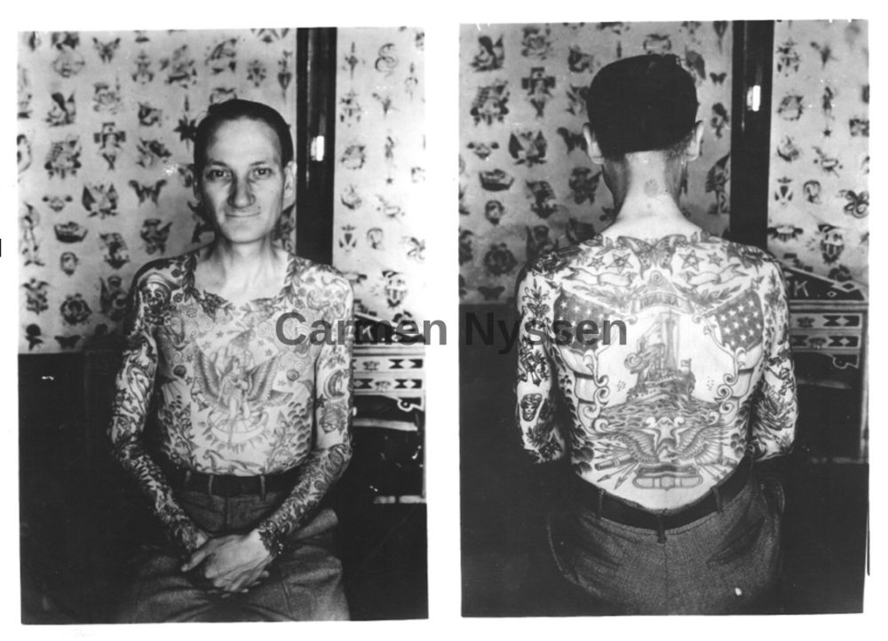 Fred "Smokey" Clark tattooed by Amund Dietzel.