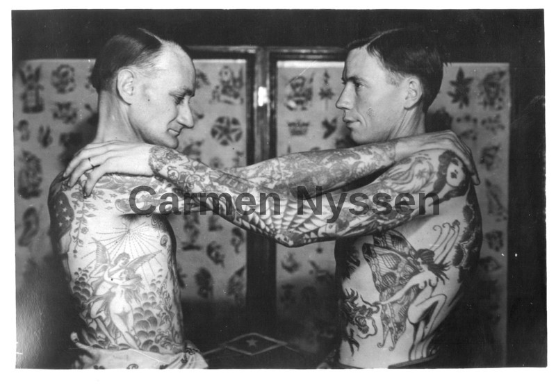 Fred Clark and Randy Webb, tattoo business partners and friends. 