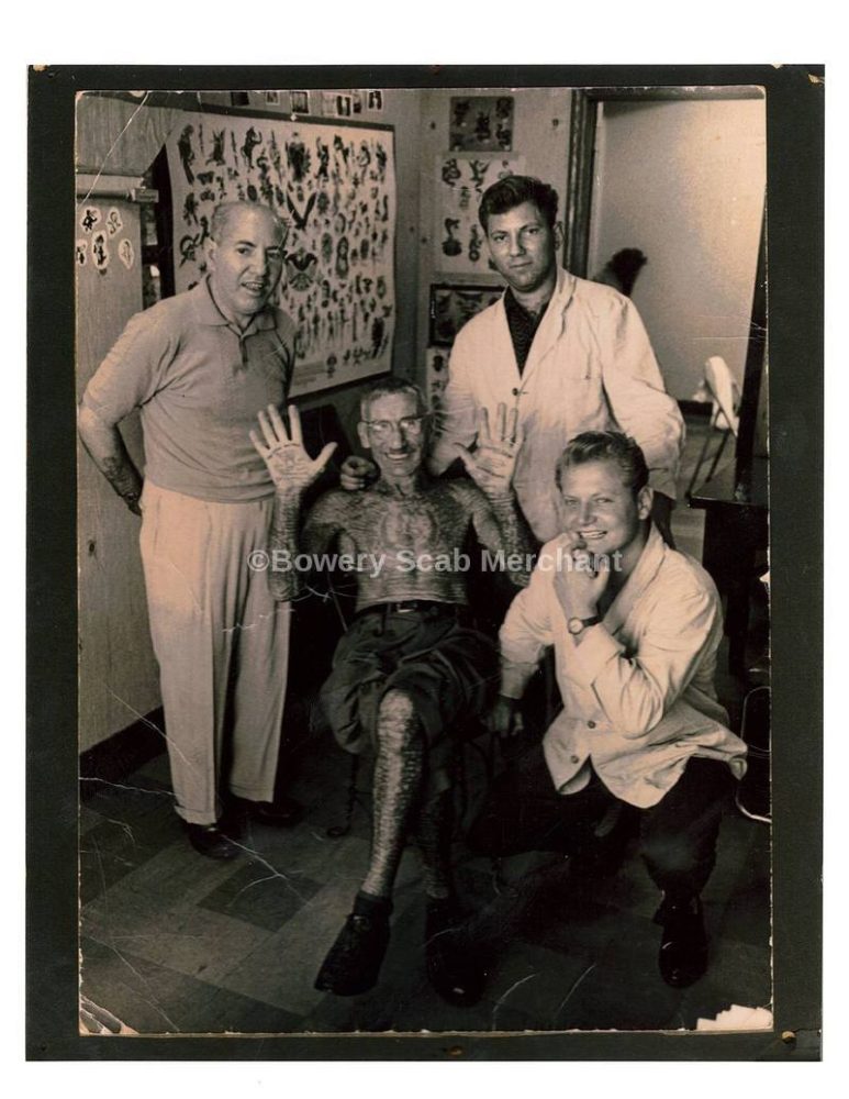 Willy, Stan, and Walter Moskowitz, with friend Dick Hyland. 