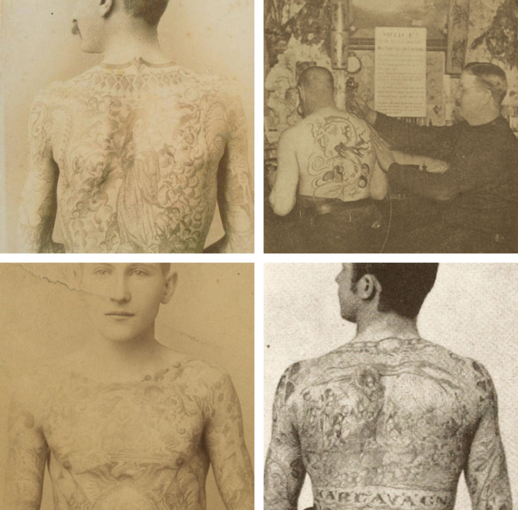 Sam O'Reilly's first electrically tattooed men: Mellivan, Sidonia, Karlavagn.