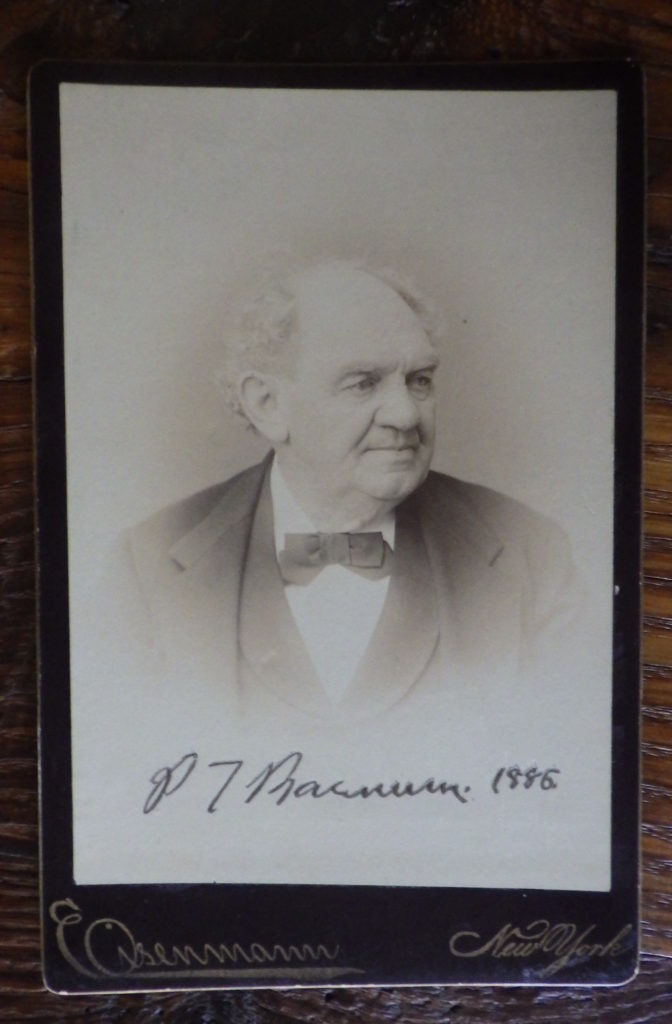 P.T. Barnum Cabinet Card Facsimile by New York Bowery Photographer, c. 1885. Collection of Carmen Nyssen 